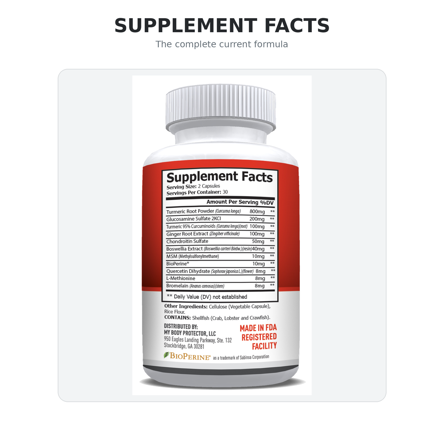 Shoulder Support Supplement